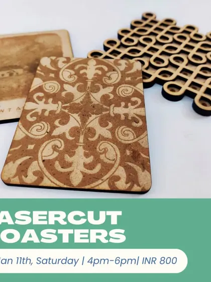 Learn to make your own custom laser cut coasters in this workshop. You can engrave any design you like, from intricate patterns to your favorite images.