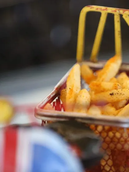 A close-up look at my crispy French fries. They are the perfect side dish or a snack on their own, seasoned just right to satisfy your cravings.
