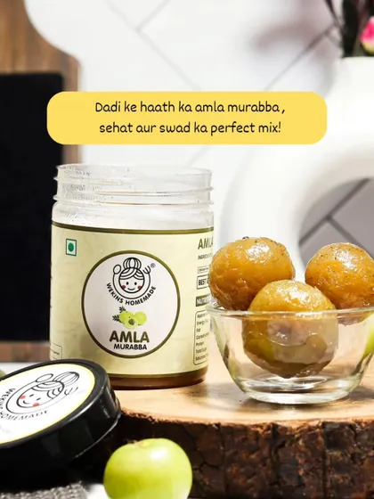 Just like dadi used to make. My Amla Murabba is the perfect mix of health and taste, a sweet and tangy immunity booster that reminds you of childhood.