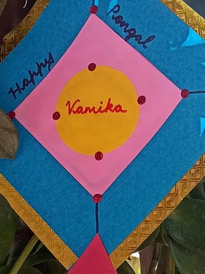 A personalized kite craft made by one of our students.
