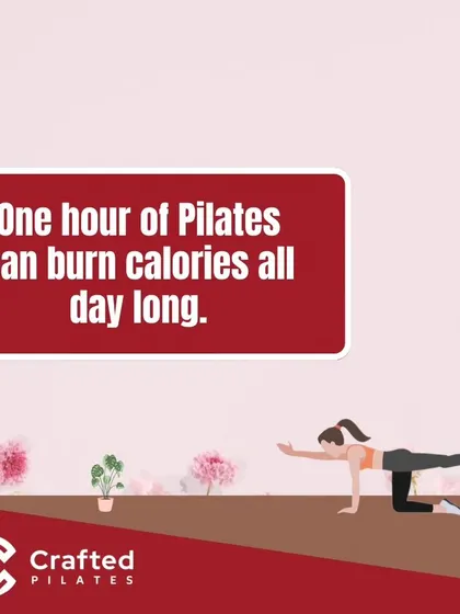 A duplicate of image 89, emphasizing the calorie-burning benefits of Pilates.