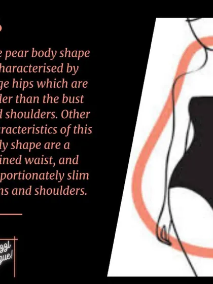 The pear or triangle body shape is characterized by hips that are wider than the bust and shoulders, often with a defined waist. I provide styling advice on how to balance your proportions by drawing attention to your upper body.