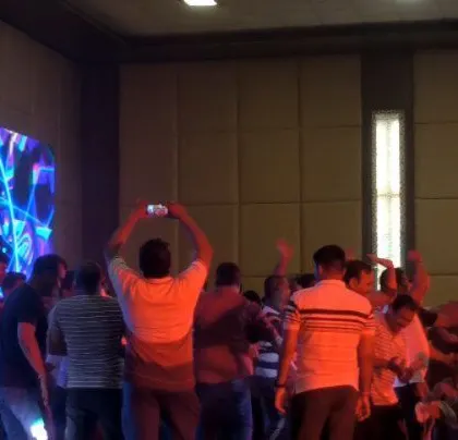 The LED visuals are a key part of the immersive experience.