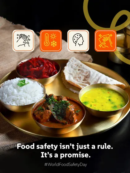 On World Food Safety Day, a reminder that food safety isn't just a rule, it's my promise. From my kitchen to your table, your health is always my top priority.