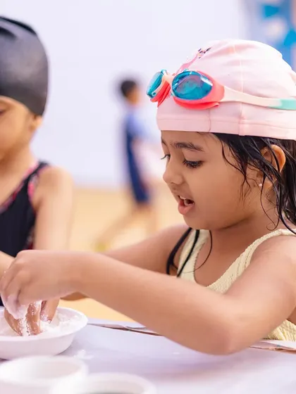 A slime-making or sensory play station is a fantastic way to keep little hands busy and happy.