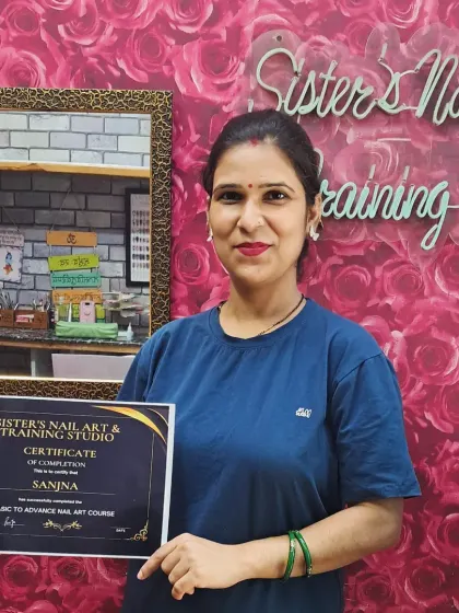 Congratulations to Sanjna on becoming a certified nail artist. We are excited to see the beautiful nail designs she will create in the future.