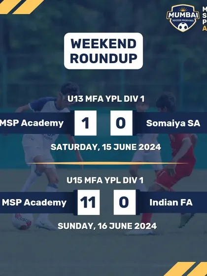 A weekend roundup showing 1-0 and 11-0 wins for our U13 and U15 teams.