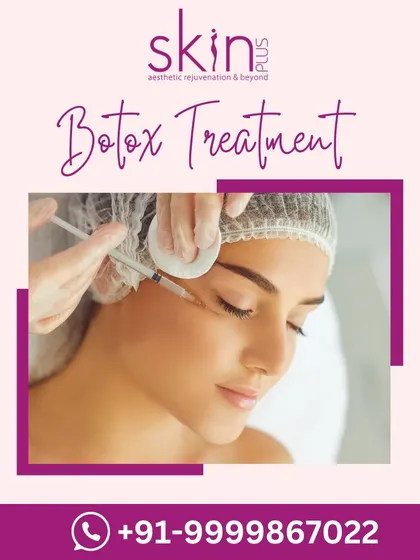 A close-up view of a Botox treatment being administered. This procedure is a trusted solution for achieving smooth, youthful, and wrinkle-free skin by targeting the muscles that cause expression lines.