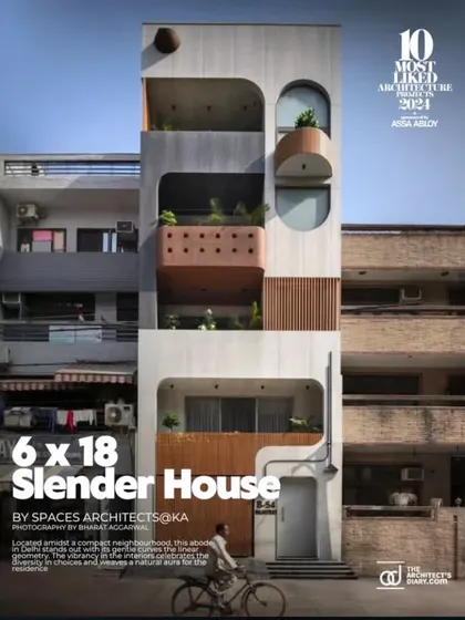 The Architect's Diary highlighted our Slender House project among the 10 Most Liked Architecture Projects of 2024. It was an honor to be the sole project chosen from North India for this feature.