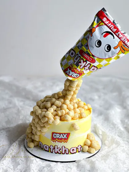Who doesn't love Natkhat? This gravity-defying snack cake is a fun example of how you can turn any favorite item into a surprising cake design.