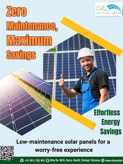 Zero maintenance, maximum savings. Our low-maintenance solar panels offer a worry-free experience and effortless energy savings.