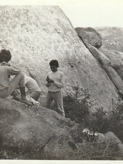 A group of young climbers in the 1980s. These archival photos connect us to the long and rich history of climbing in our city.