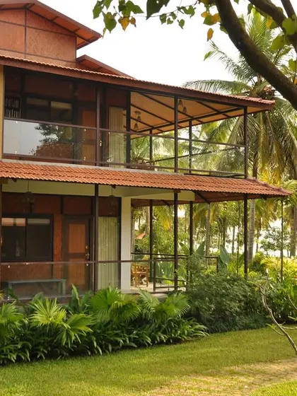 The architecture of our Kabini resort is designed to blend modern comfort with natural aesthetics.