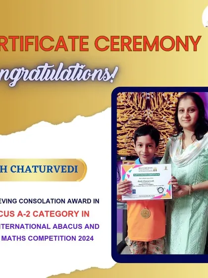 Another proud moment from our award ceremony in Panki, Kanpur, celebrating our student Ansh's consolation award.