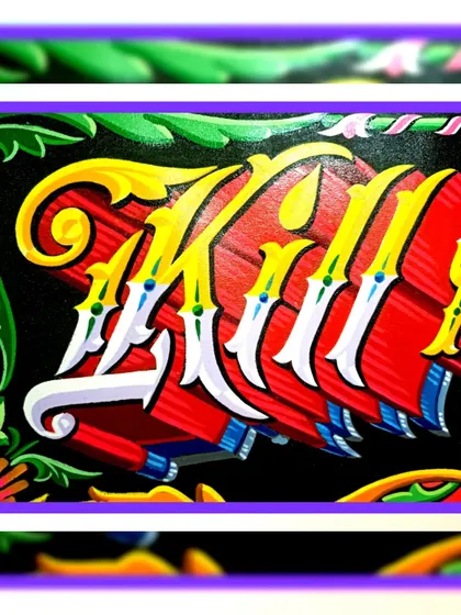 Another framed shot of the "Kill Your TV" lettering, highlighting the sharp, graphic quality of the design.