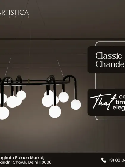 This classic modern chandelier features a simple black ring frame with exposed globe bulbs. Its timeless design exudes an understated elegance that complements a variety of interior styles.