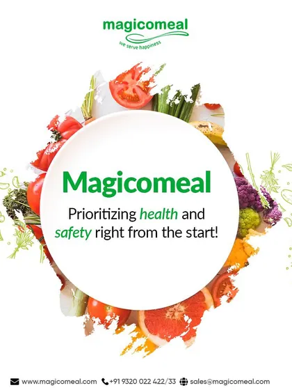 We prioritize health and safety right from the start. This graphic represents our core promise of a safe and delightful dining experience, built on a foundation of hygiene and care.