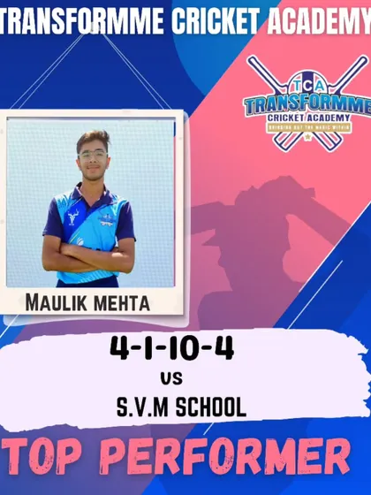 An exceptional spell from Maulik Mehta, taking 4 wickets for just 10 runs in the KSCA BTR U-14 league.