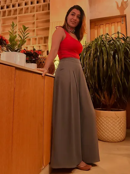 Another angle of the trousers and jutti combination. This blend of modern and traditional creates a unique look that expresses personal style and confidence.