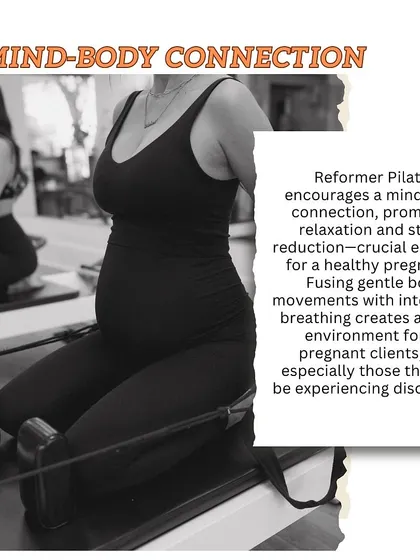 We encourage a strong mind-body connection during our prenatal sessions. This focus on intentional breathing and movement helps reduce stress and promote relaxation.