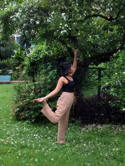 I believe our souls are meant to be free and wild. Here I am in Natarajasana (Dancer's Pose), feeling the freedom of movement and expression.