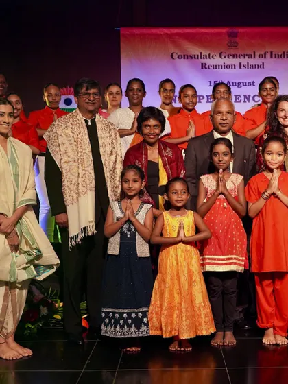 A proud moment with the cast and dignitaries after our Independence Day performance at the Consulate General of India on Reunion Island. It was a joy to conceptualize and choreograph this dance drama.