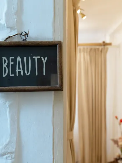 Beauty is at the core of everything I do. This simple sign marks the entrance to a space dedicated to helping you look and feel your best.