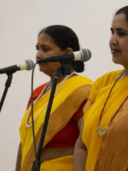 Two members of our Mother's Choir delivering a powerful vocal performance. Their participation inspires everyone and shows that the passion for learning music has no age limit.