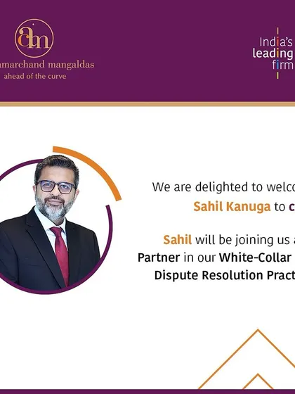 We are pleased to welcome Sahil Kanuga as a Partner in our White-Collar and Dispute Resolution Practice. Based in Mumbai, Sahil's expertise adds significant depth to our team handling complex investigations and disputes.