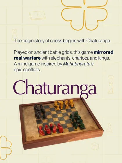 The origin of chess begins with Chaturanga, an ancient Indian game that mirrored real warfare with elephants, chariots, and kings. We delve into the strategy of these timeless games in our workshops.