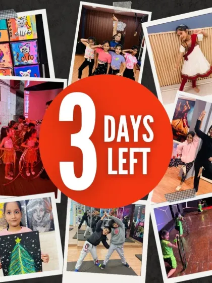 The countdown to our big show. This collage captures the excitement and preparation across our different classes, from dance and gymnastics to art, all leading up to the student showcase.