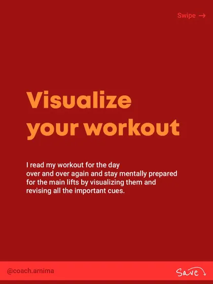 This is my personal pre-workout ritual to get in the zone. It involves visualizing my workout, preparing my gear, and logging out of everything else to be fully present.