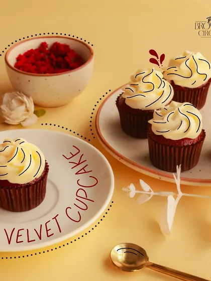 A beautiful spread of our Red Velvet Cupcakes. The rich red colour and the creamy white frosting make this one of our most visually appealing and popular items.