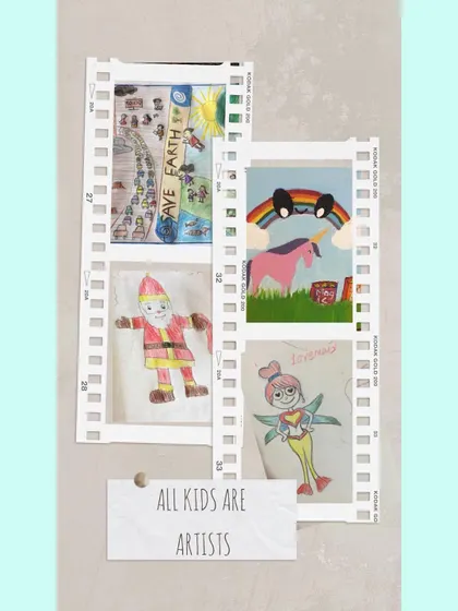 All kids are artists, and this collage is proof. From saving the Earth to magical unicorns, their imaginations are boundless. My goal is to give them the tools and encouragement to bring their amazing ideas to life.
