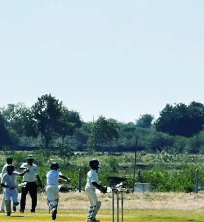 Various action shots from matches played during our 2023 tour of Chitradurga.