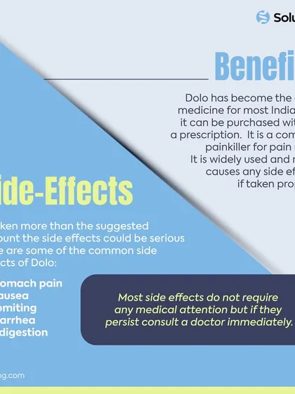 Our analysis includes a balanced view of benefits and potential side effects. This visual from our Dolo-650 series outlines common side effects and advises when to consult a doctor, promoting responsible medication use.