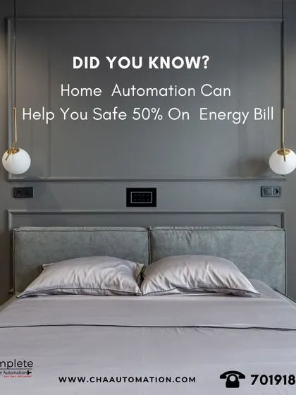 Did you know home automation can help you save up to 50% on your energy bill? By optimizing usage in rooms like the bedroom, our system ensures you're not paying for energy you don't need.