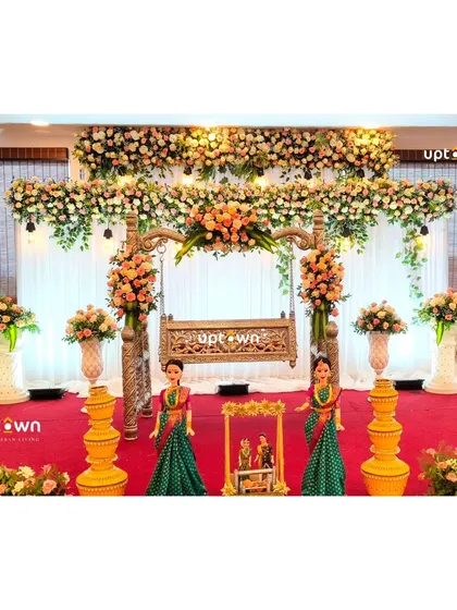 A full view of the traditional naming ceremony setup.