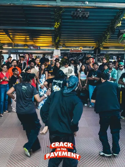A shot from the 'Crack in the Pavement' hip-hop event, with a dance battle in full swing. I love being part of events that celebrate the culture.