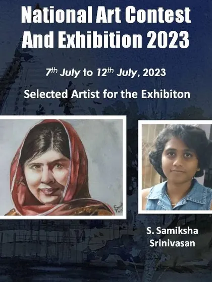 I am incredibly proud of my daughter, Samiksha, whose watercolor portrait of Malala was selected for the National Art Contest and Exhibition. This is a testament to the skills and confidence that students can build through dedicated practice.