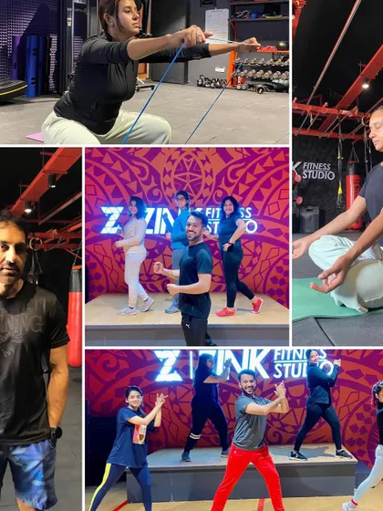 A collage of beautiful clicks during and after workouts. The satisfaction and smiles show the positive impact of a daily fitness routine.