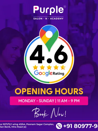 Your trust means the world to us. We are so proud to have a 4.6-star rating on Google, which reflects the hard work of our team and the success of our students. We are open every day to help you start your beauty journey.