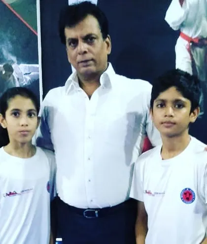 My young champions with Hanshi Bharat Sharma. I believe in providing my students with exposure to the great masters of the art to inspire them on their own journey.