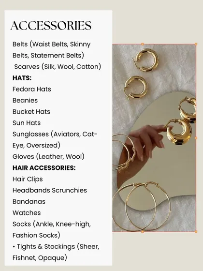 Accessories like belts, scarves, hats, and sunglasses are your secret weapons. They add personality and polish to your look with minimal effort.