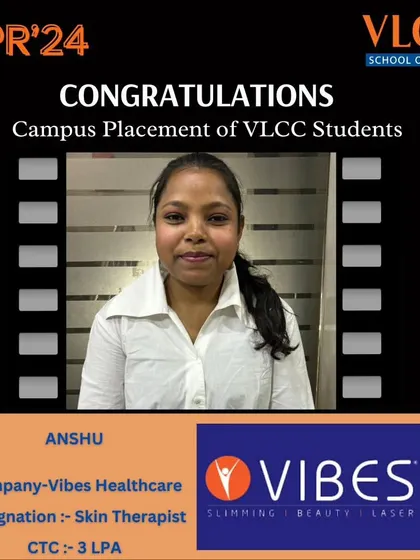 Anshu successfully began her career as a Skin Therapist at Vibes Healthcare. We are committed to ensuring our students find fulfilling roles after graduation.