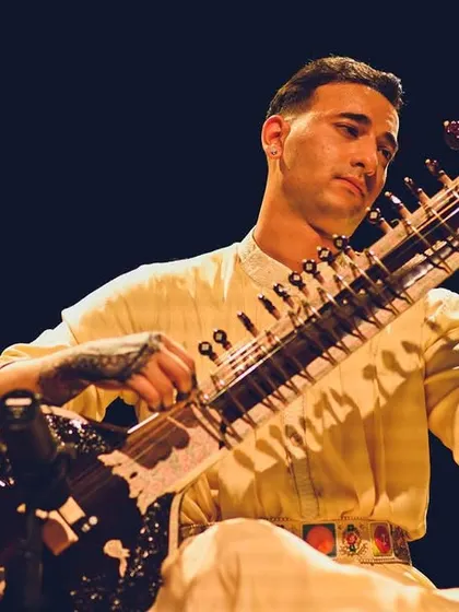A powerful performance shot from the London show.