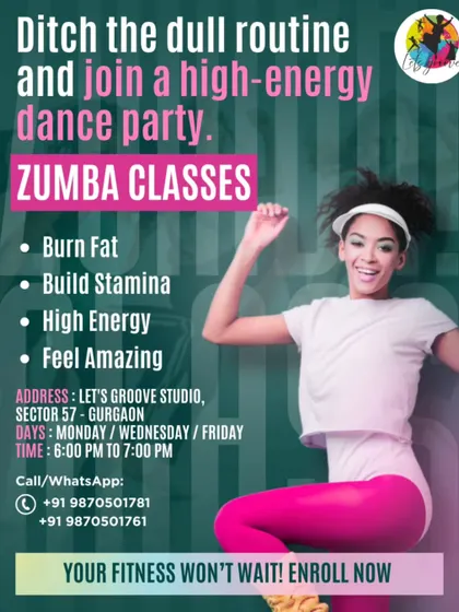 Ditch the dull routine and join our high-energy Zumba dance party. You'll burn fat, build stamina, and feel amazing. Your fitness won't wait, so enroll now.