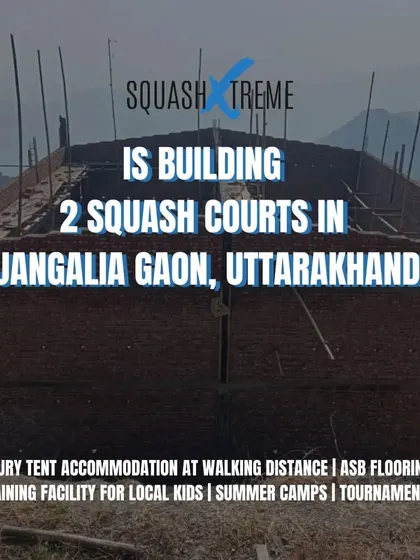 Announcing our new project: two squash courts in Janglia Gaon, Uttarakhand, complete with luxury tent accommodation, ASB flooring, and a training facility for local kids.