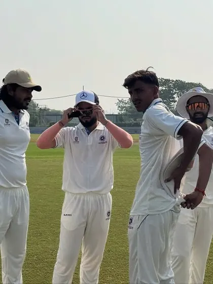 Players from our Delhi Blues Cricket Club interacting with opponents during the JP Atray Cricket Tournament. Our camps foster sportsmanship and camaraderie.