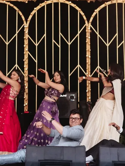 The bridesquad's 'Ishq Kameena' performance was absolute fire. I love creating these bold and sassy routines for the girl gang.